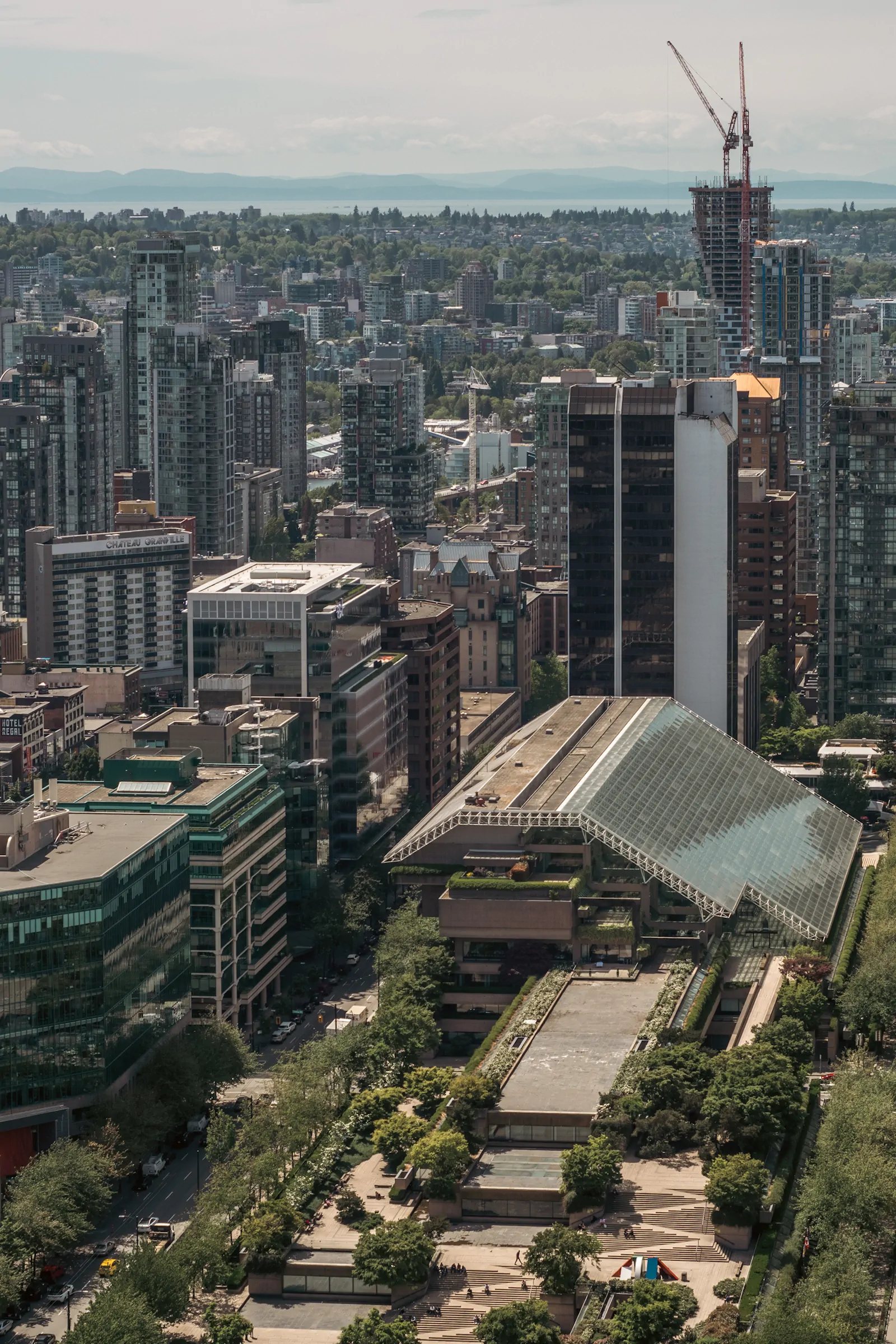 Robson Square Law Courts and Vancouver House Under Construction