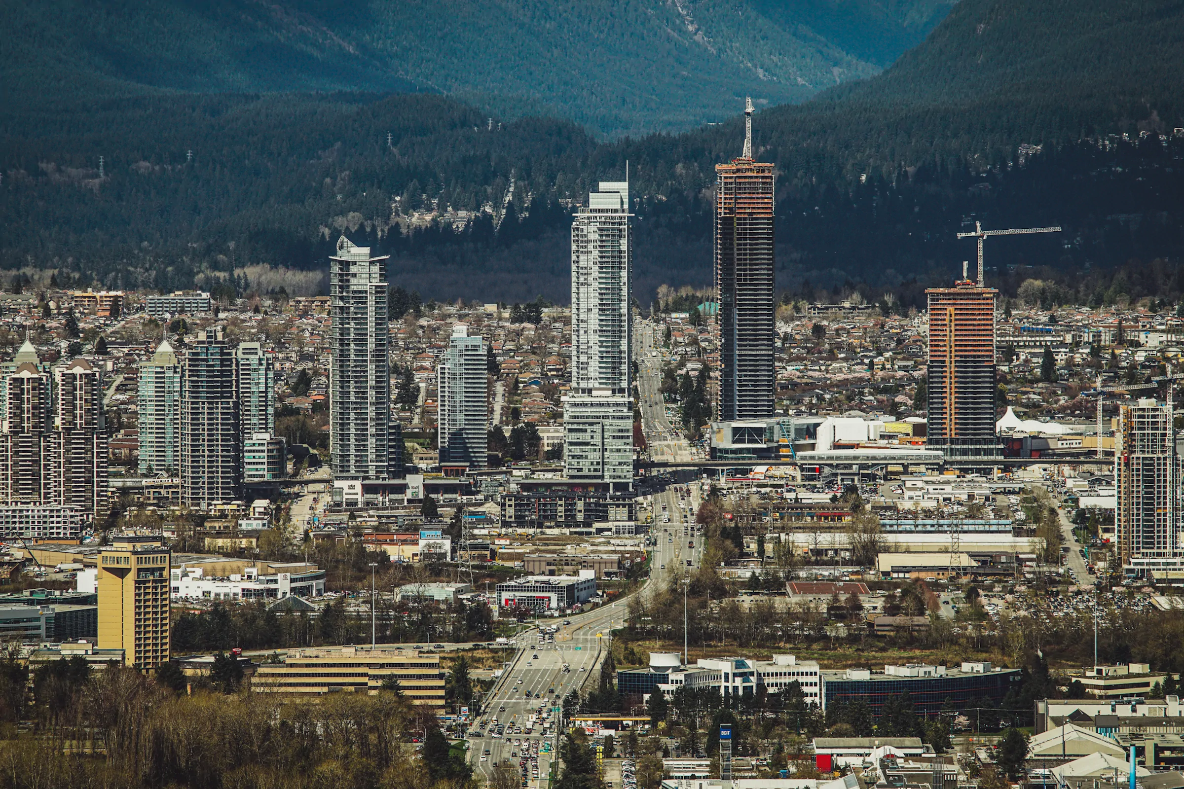 Brentwood Town Centre Skyline Under Construction, Burnaby