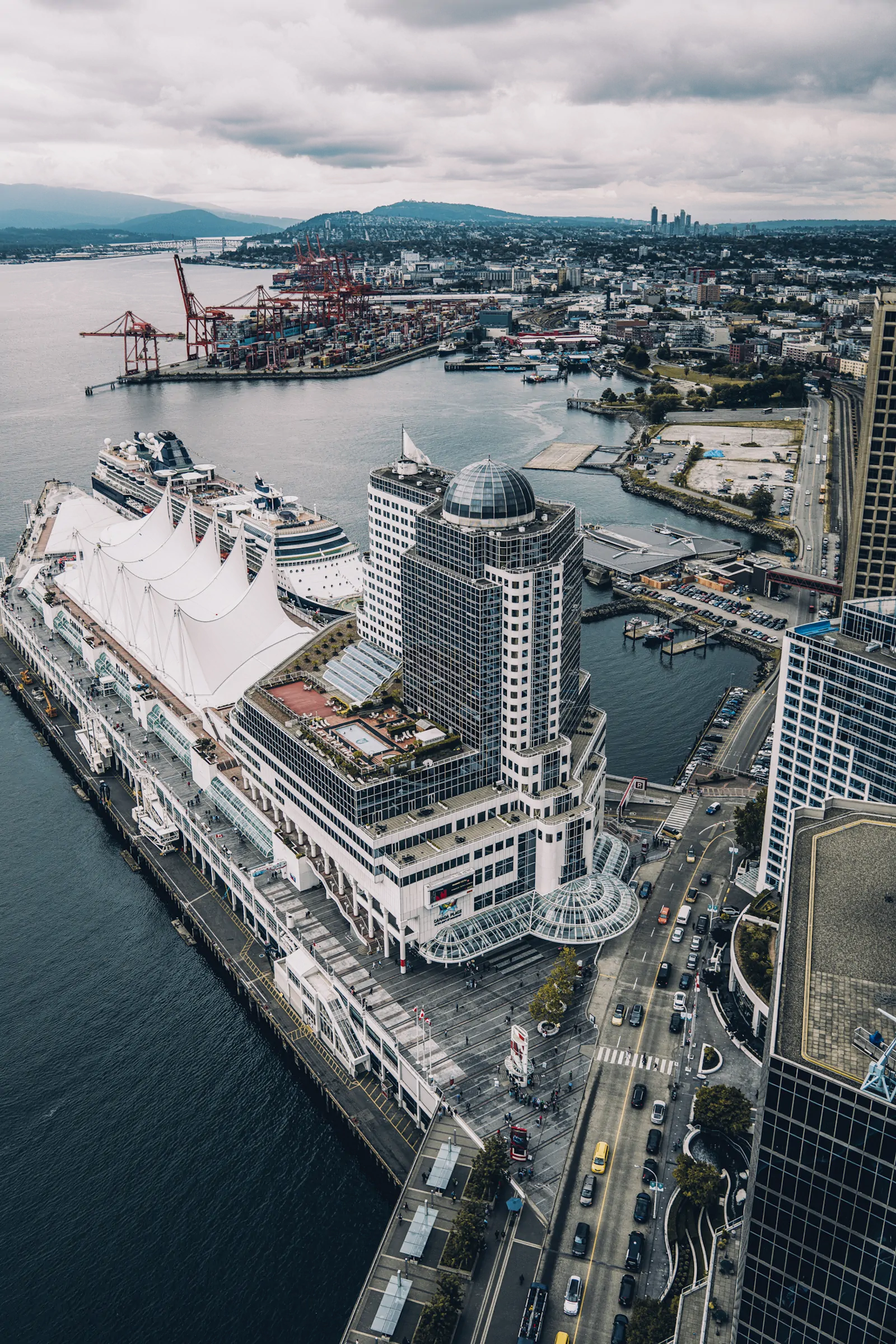 Canada Place, CRAB Park and Centerm on Vancouver's Waterfront