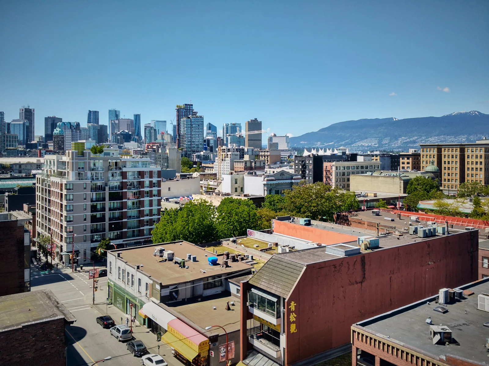 Downtown Vancouver Skyline From Chinatown