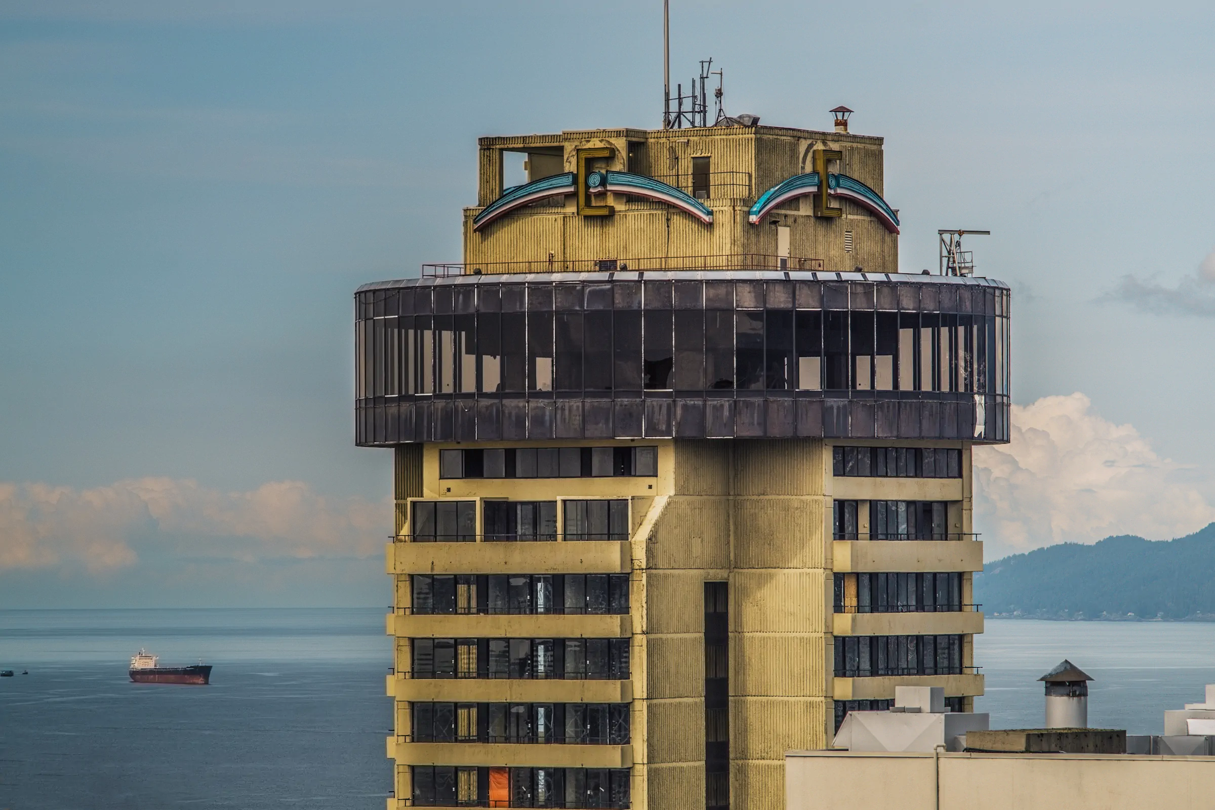 Empire Landmark Hotel and Cloud 9 Before Demolition, Vancouver