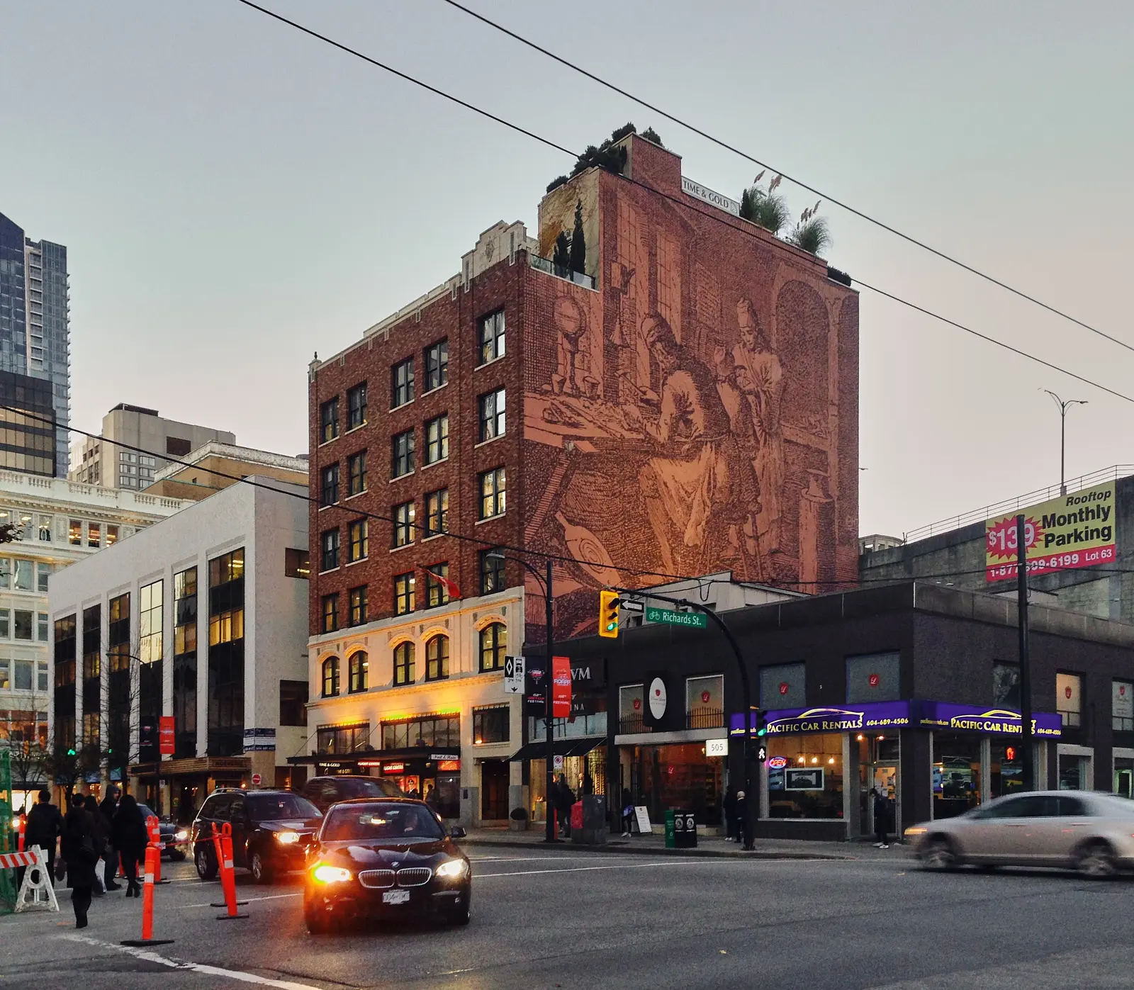 Time and Gold Mural, Randall Building, 555 West Georgia Street