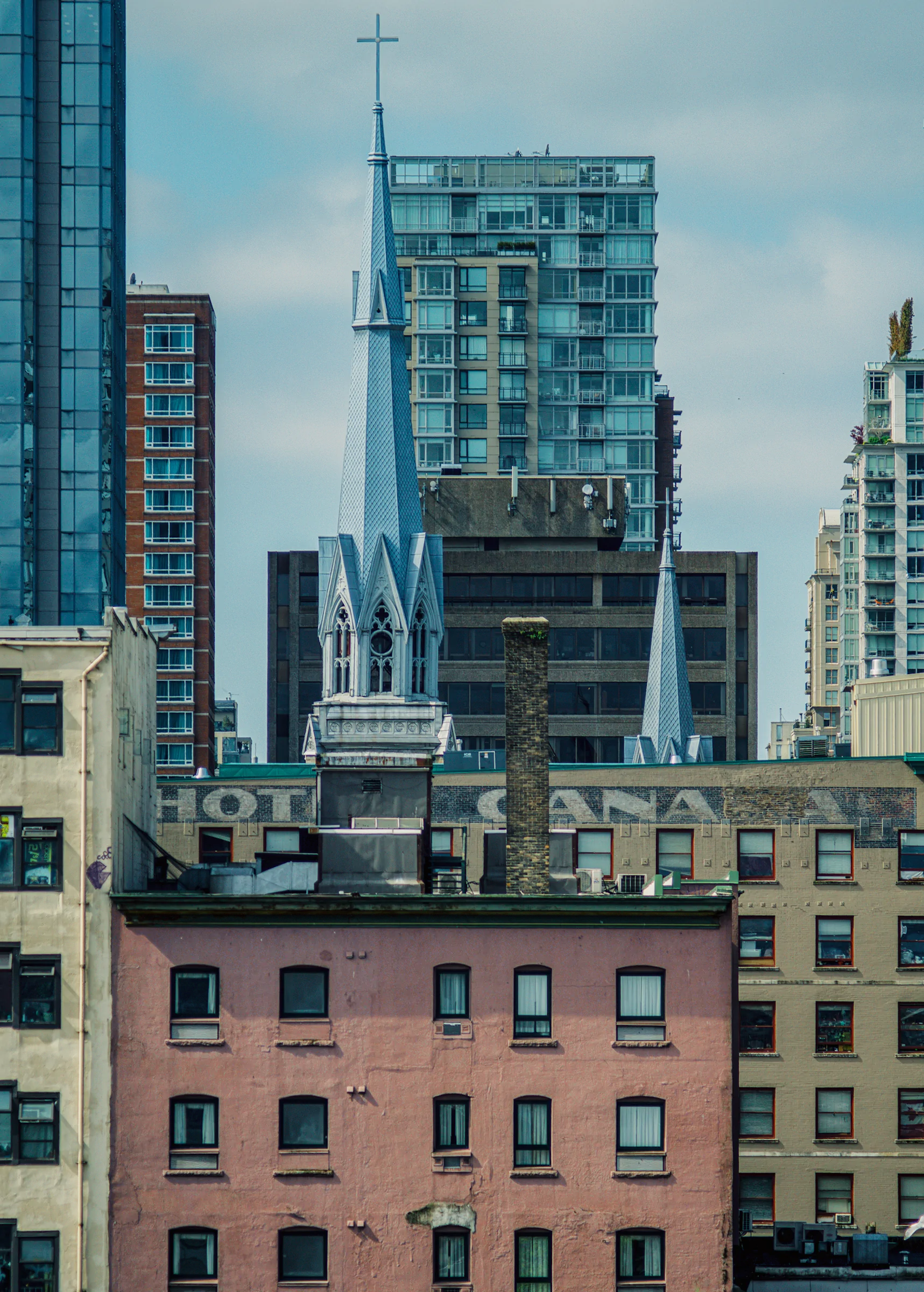 Hotel Canada and Holy Rosary Cathedral, Downtown Vancouver